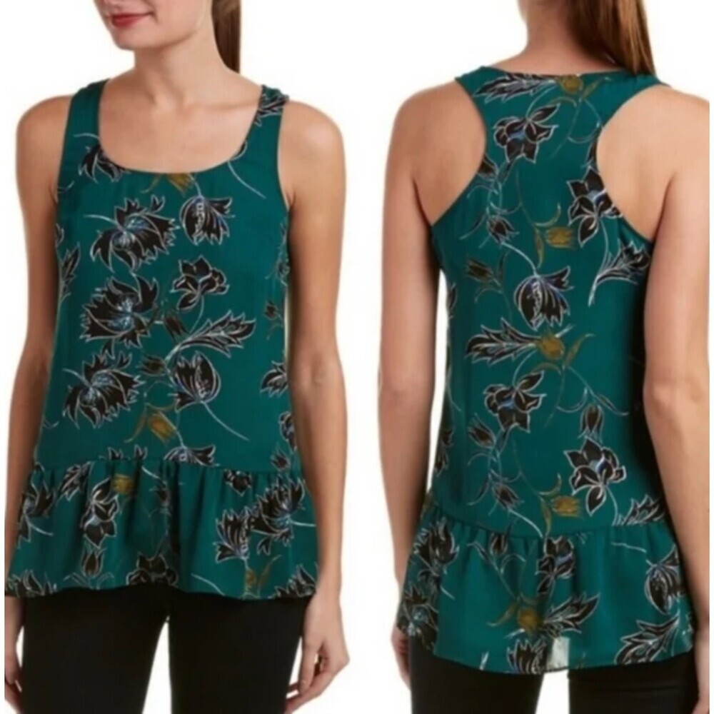 Cabi Zoe Peplum GreenTank Top Size XS